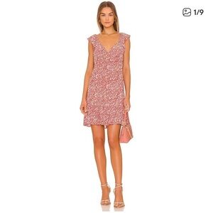 Rails Red Anika Ditsy Floral Print Ruffle Mini Dress Medium